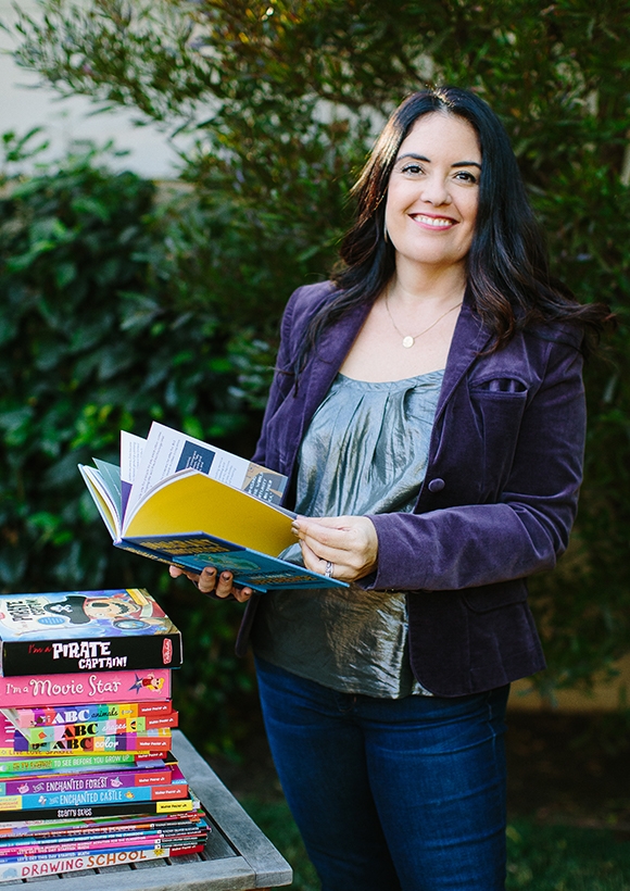 Samantha Chagollan with her books